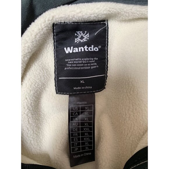 Wantdo Womens XL Full-Zip Fleece Jacket Beige - Picture 3 of 4